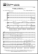 ecrire au present SSA choral sheet music cover